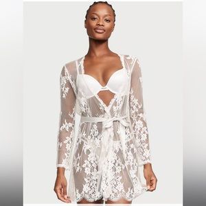 Victoria secret sheer lace robe bridal